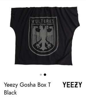 Yeezy x Gosha Vultures Box T-Shirt Black Size 1